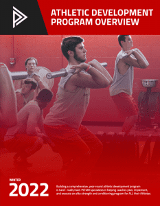 Athletic Development Program Overview Cover Page.