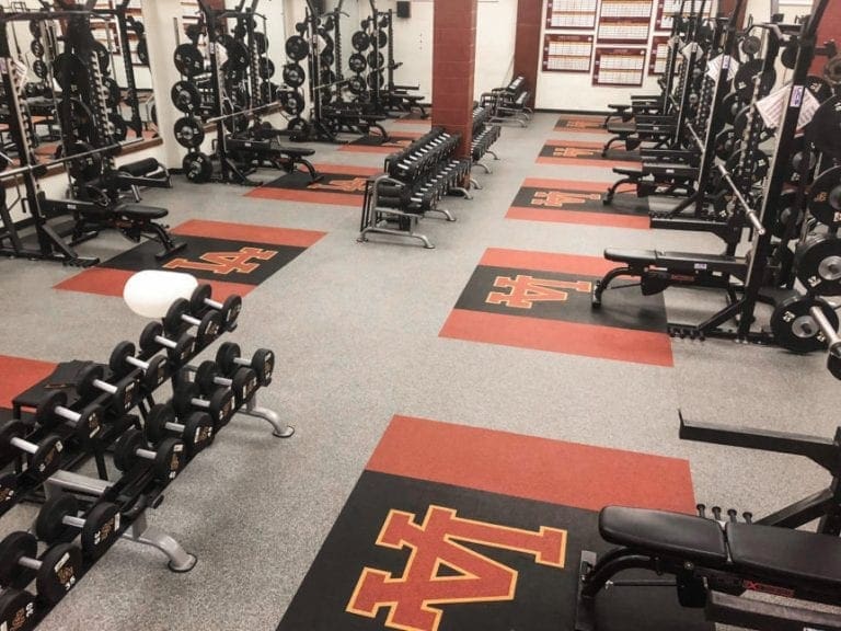 Loyola Academy weight room.