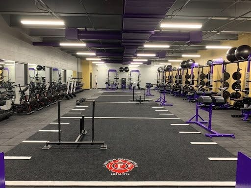 Lewiston High School weight room and fitness center.