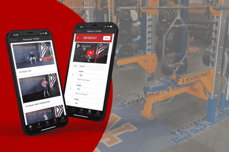 Cell Phone with workouts and weight room image