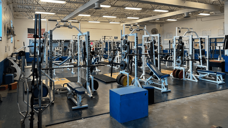 Harper Creek High School weight room.