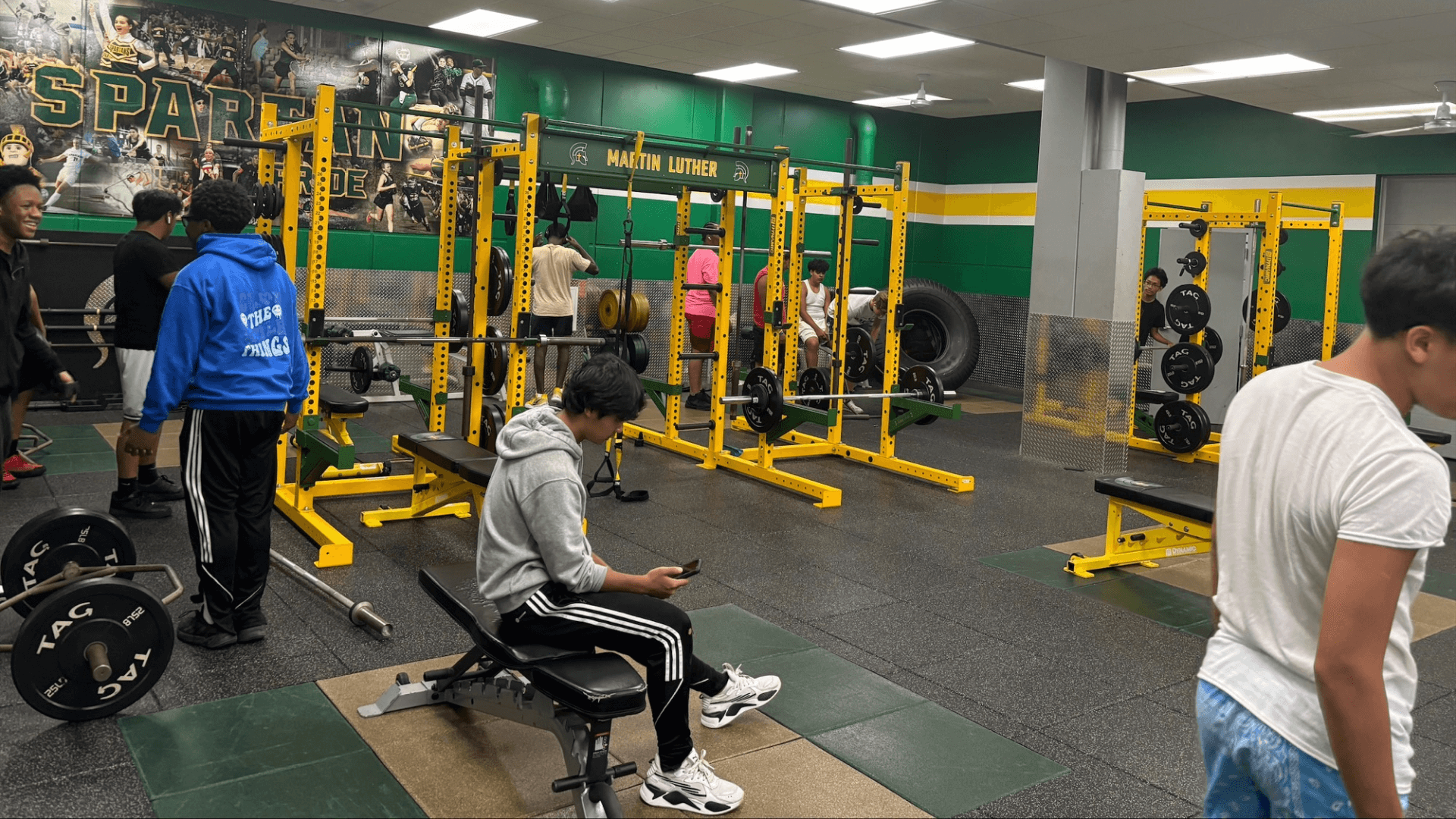 Martin Luther weight room.