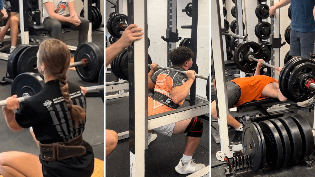 West Noble weight room collage.