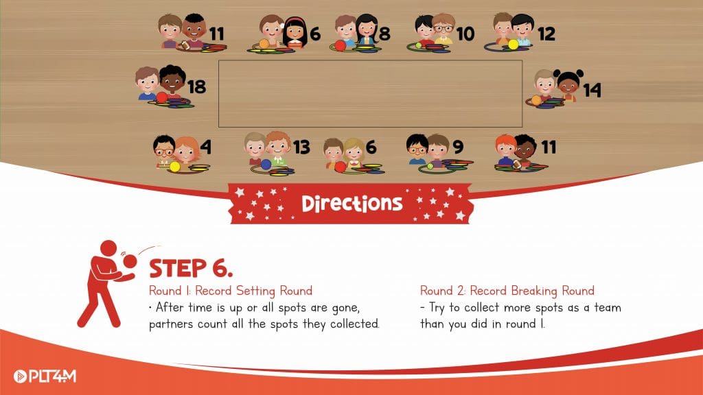 Directions for Catch It, Keep It PLT4M PE lesson plan.