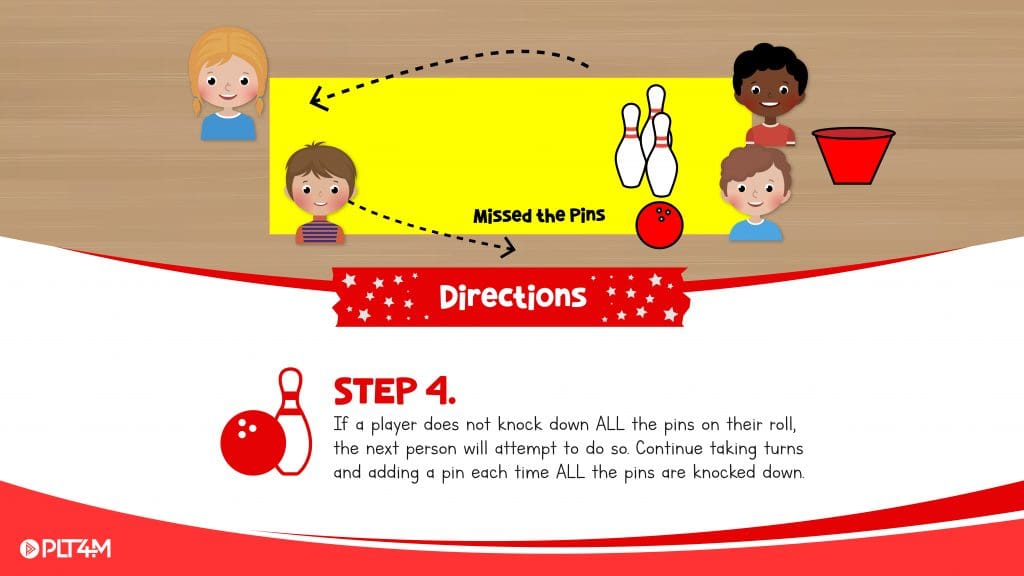 Directions slide for Add A Pin bowling activity.