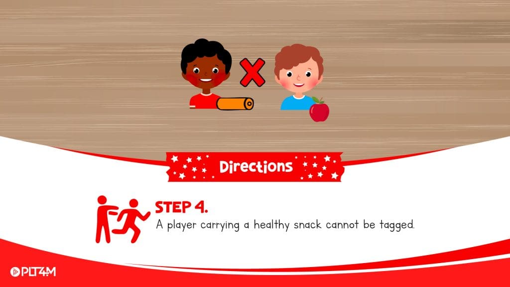 Directions steps slide for couch potato tag.