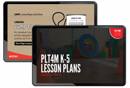 iPad with lesson plan text